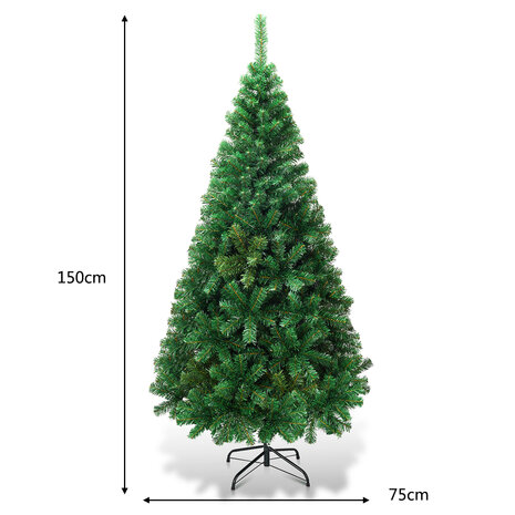 Kerstboom 150 cm groen - kunstkerstboom - Kerstmis 